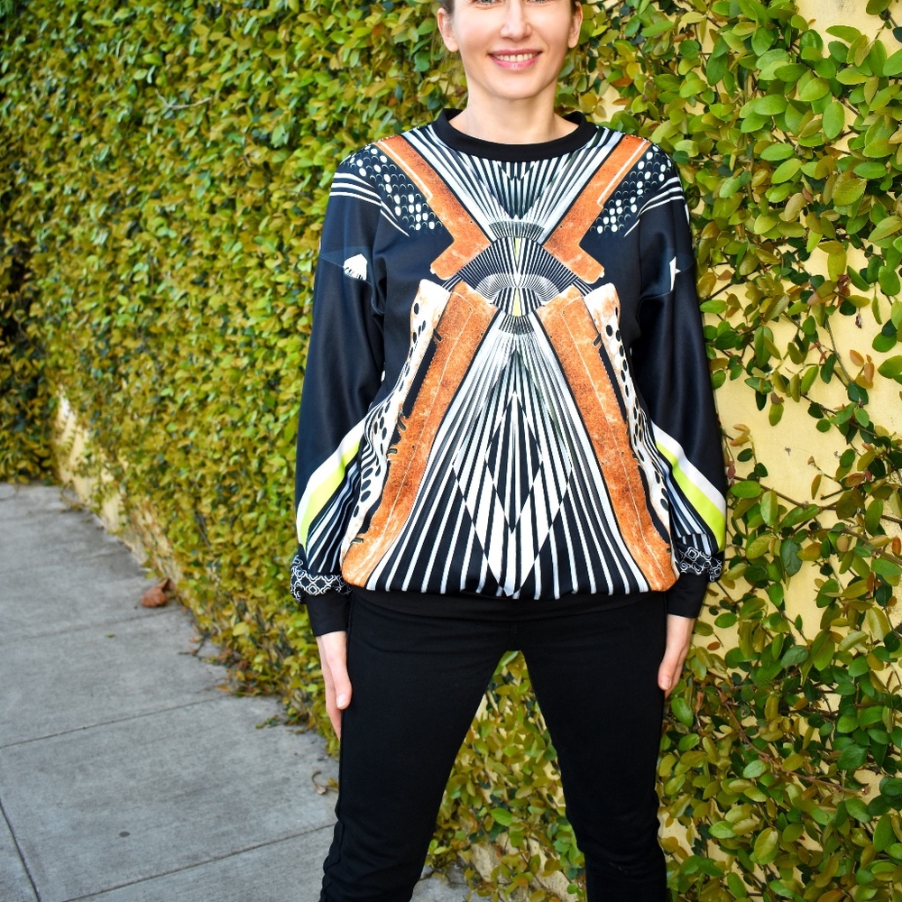 Clover Canyon Accordion Neoprene Fleece Sweatshirt